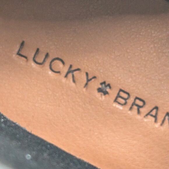 Lucky Brand Candre Double Buckle Lug Sole Boots Women's Black Size US9M EU40 - Picture 13 of 16